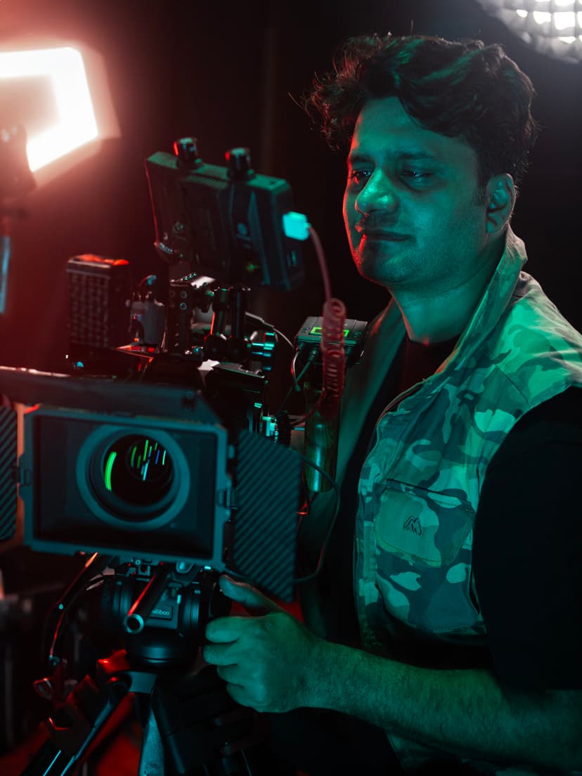 Raaj Dhoundiyal with camera equipment